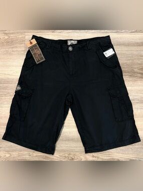 Rivet de Cru Black Twill Cargo Shorts size 40 MSRP $78 New with Tags